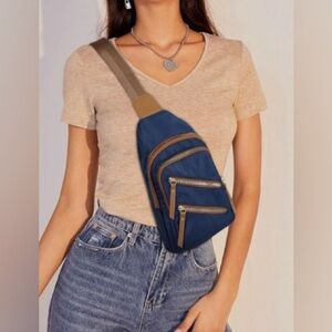 NEW- JASGOOD Women's Small Crossbody\Backpack\Fanny Pack\Shoulder Bag, Blue